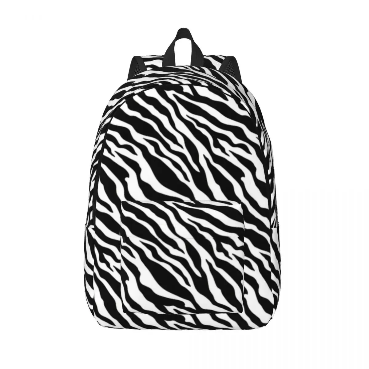 

Zebra Print Backpack White And Black Stripes Outdoor Style Backpacks Boy Stylish School Bags Designer Big Rucksack