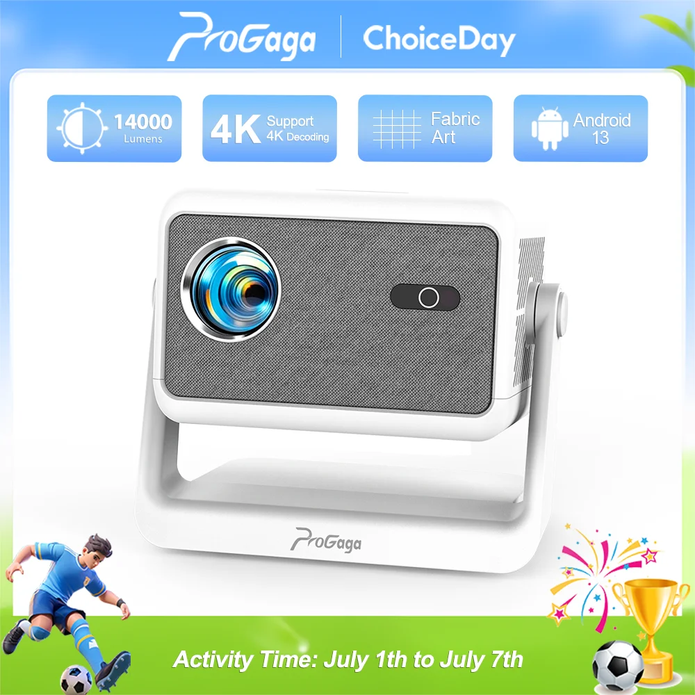 Фото Проектор PROGAGA PG370 MAX с поддержкой 1080P, 700 ANSI люмен, 4K, Android, Smart TV, домашний кинотеатр, портативный видеопроектор с AirMouse №1
