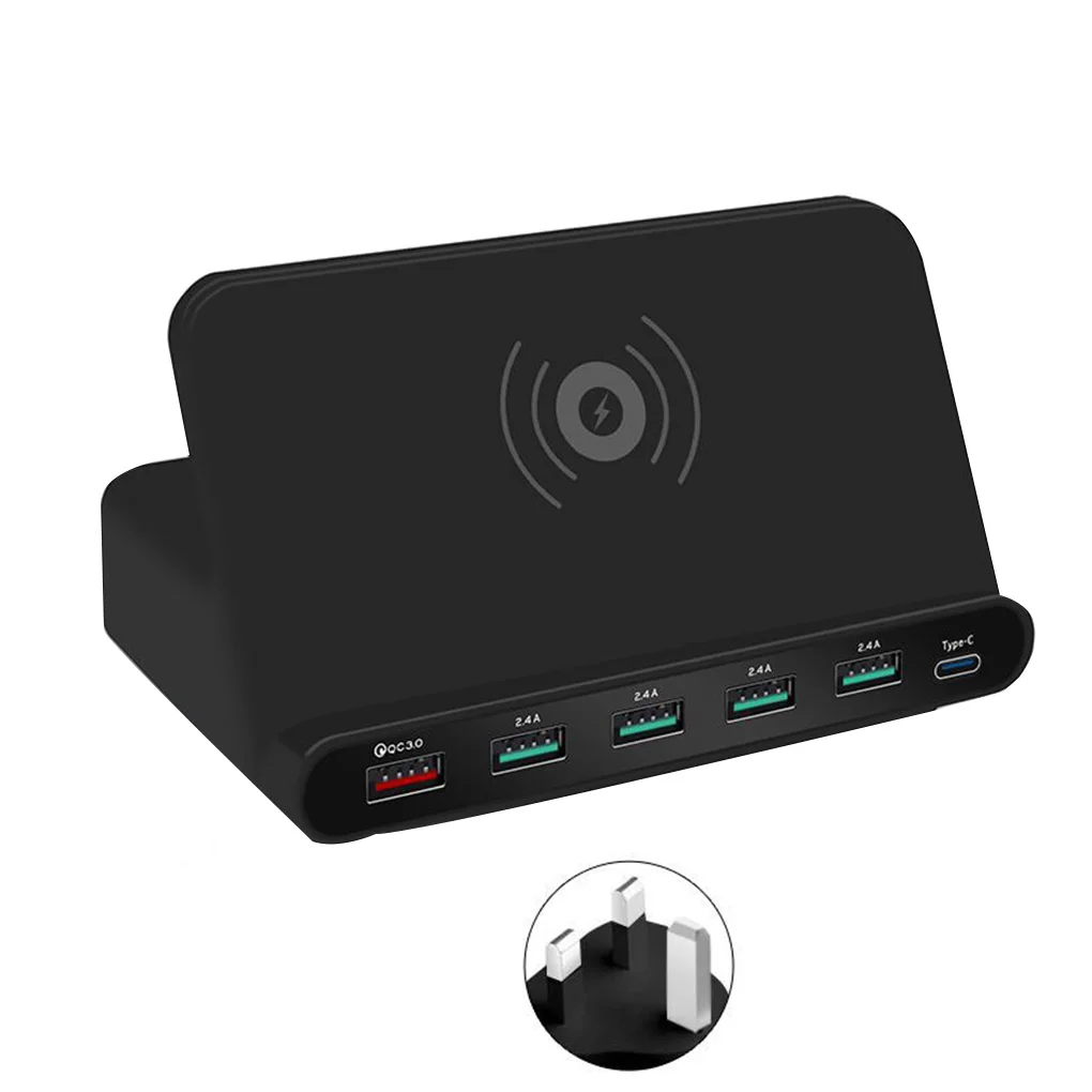 

Smartphone Wireless Charger 3-in-1 USB Multi-port Fast Charging Adapter Smartphone Power Adapter