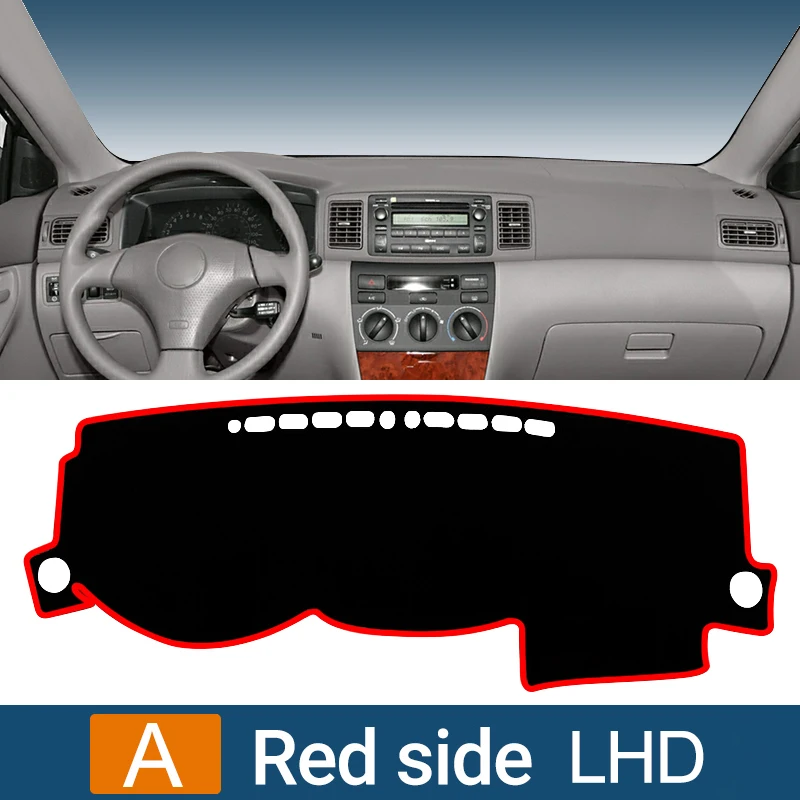 

Для Toyota Corolla Altis Runx Allex 2002 2003 2004 2005 2006 2007, чехол для приборной панели автомобиля, коврик для приборной панели, солнцезащитный козырек, аксессуары