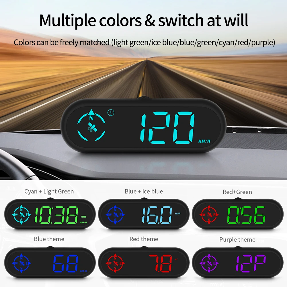 

Car GPS Speedometer LED Auto HUD Head-Up Display On-Board Computer Car Digital Head-up Display Host Car Electronics Accessories
