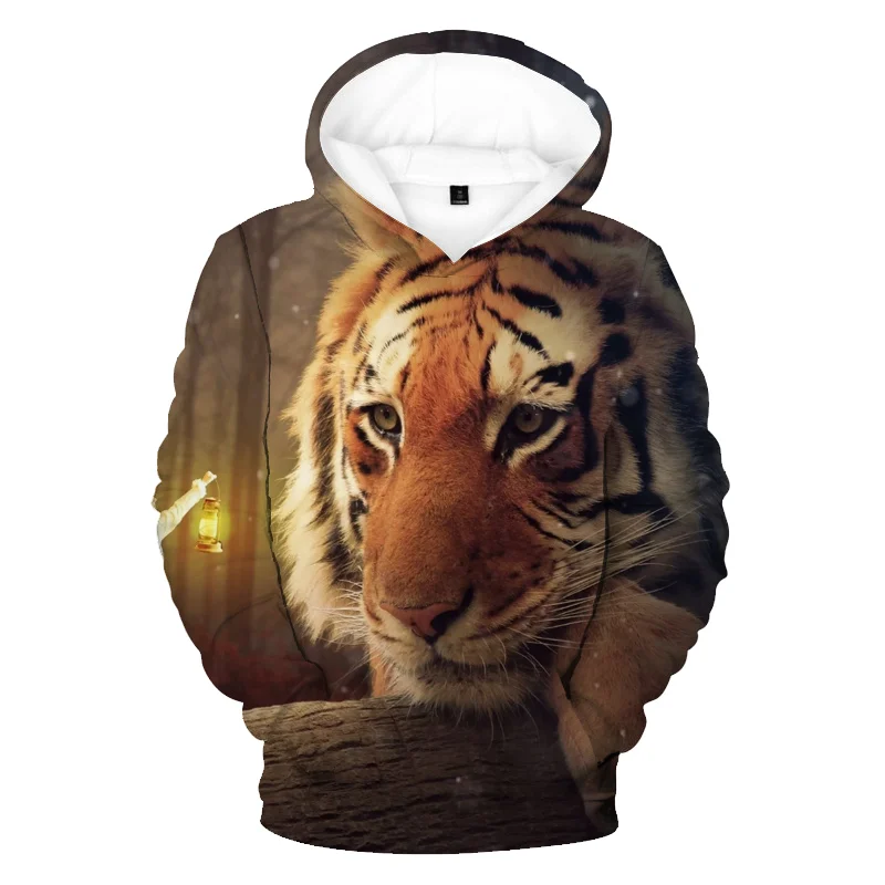 

Handsome Animal Children's Sports Sweater 3D Print Fashion Pattern Baby Garment Lion Tiger Boys Girls Universal Hoodie