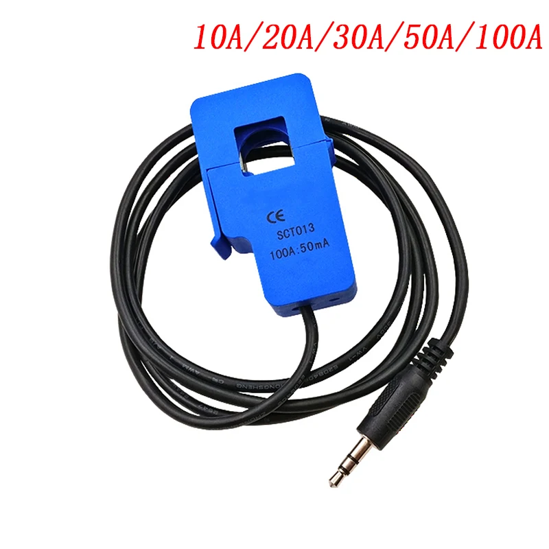 SCT-013-000 10A 20A 30A 50A 60A 100A неинвазивный раздельный трансформатор тока, датчик переменного тока