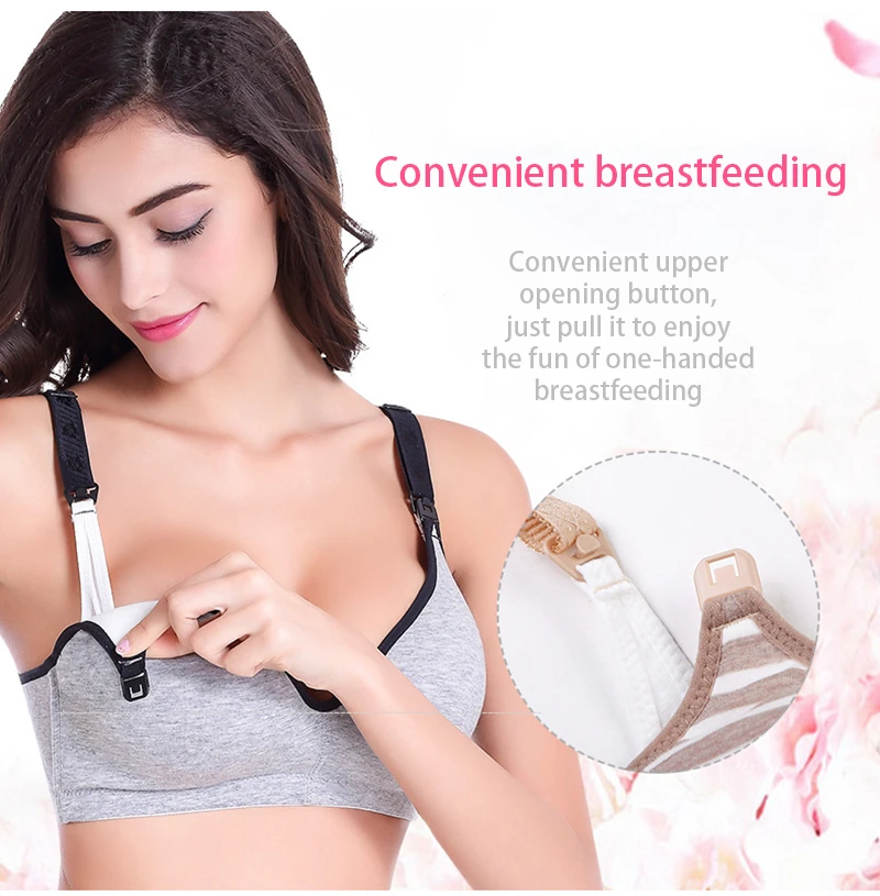

Women Seamless Pumping Maternity Nursing Bra Plus Size Adjuster Sleep Invisible Bra Top Breastfeeding Cotton Pump Hands Free
