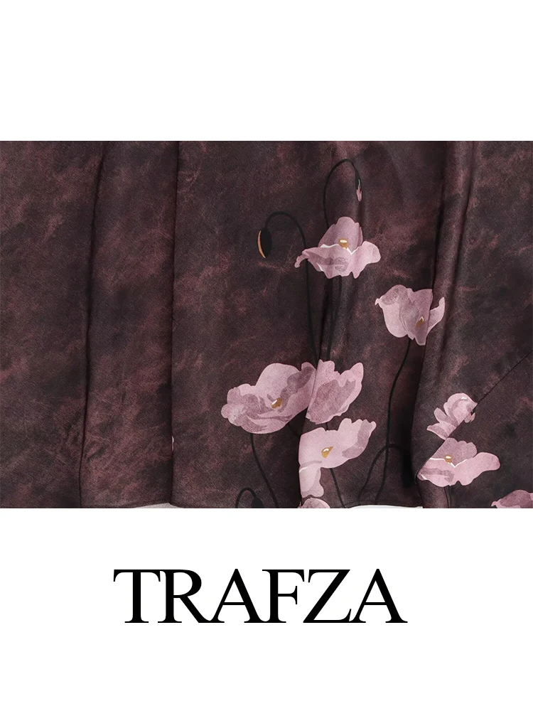 TRAFZA женские модные универсальные шелковые атласные текстурированные юбки с