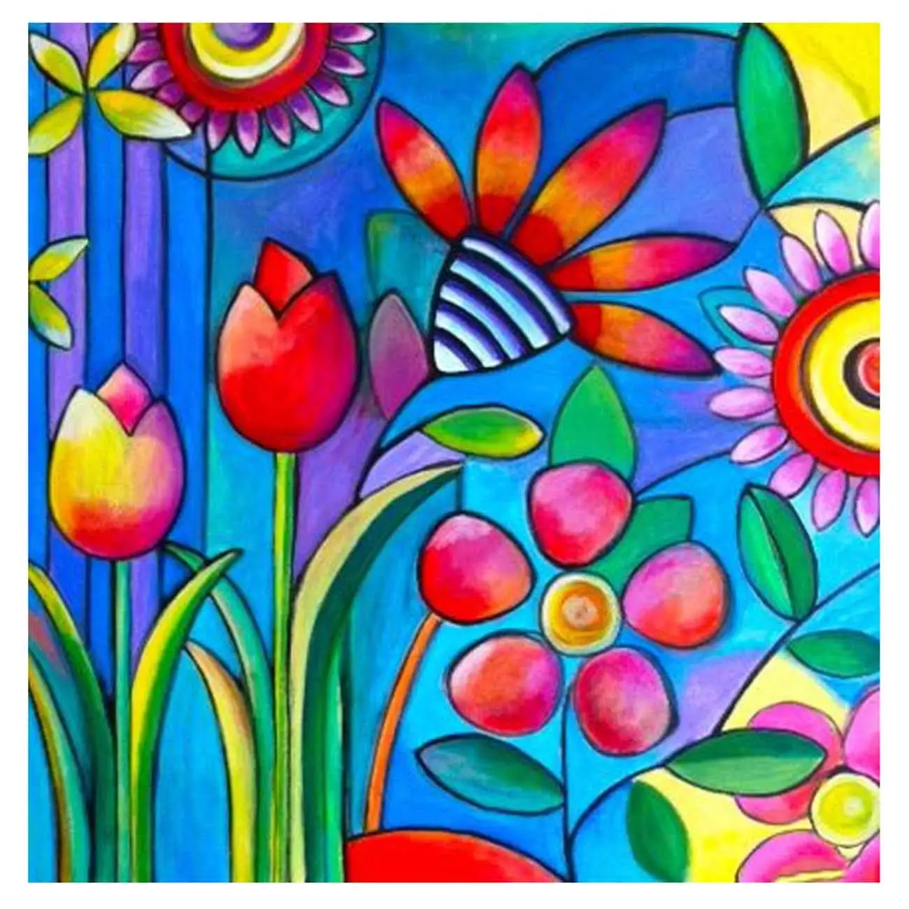 5D Diamond Painting Flower Color Full Drill by Number Kits SKRYUIE DIY Rhinestone Pasted Paint with Set Arts Craft Deco |