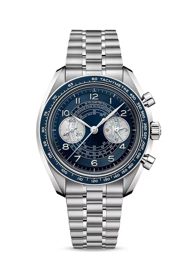 

men automatic watch mechanical blue leather 2022