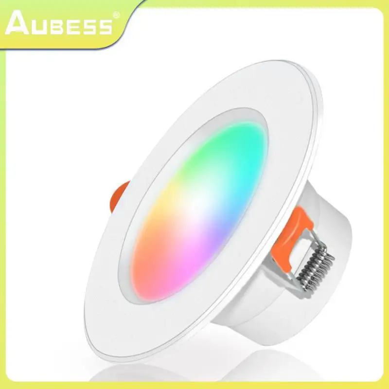 

Tuya -compatible Colorful Recessed Round Light Voice Control Spot Led Lamp Works With Alexa Google Hom Rgb Downlight