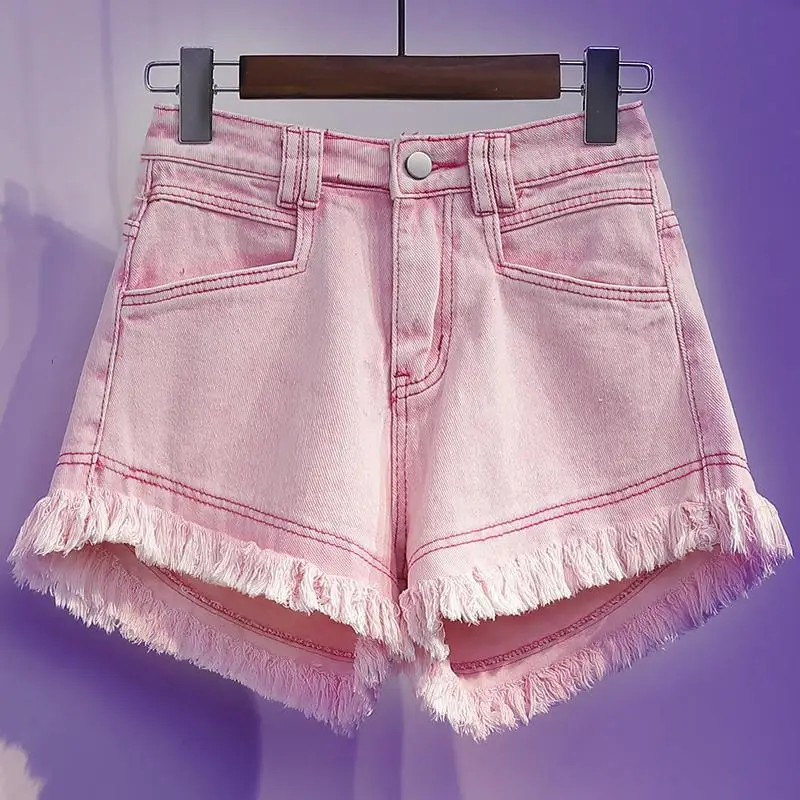 Summer Woman Denim Shorts High Waist Ripped Jeans Shorts Fashion Sexy Female Shorts S-5XL