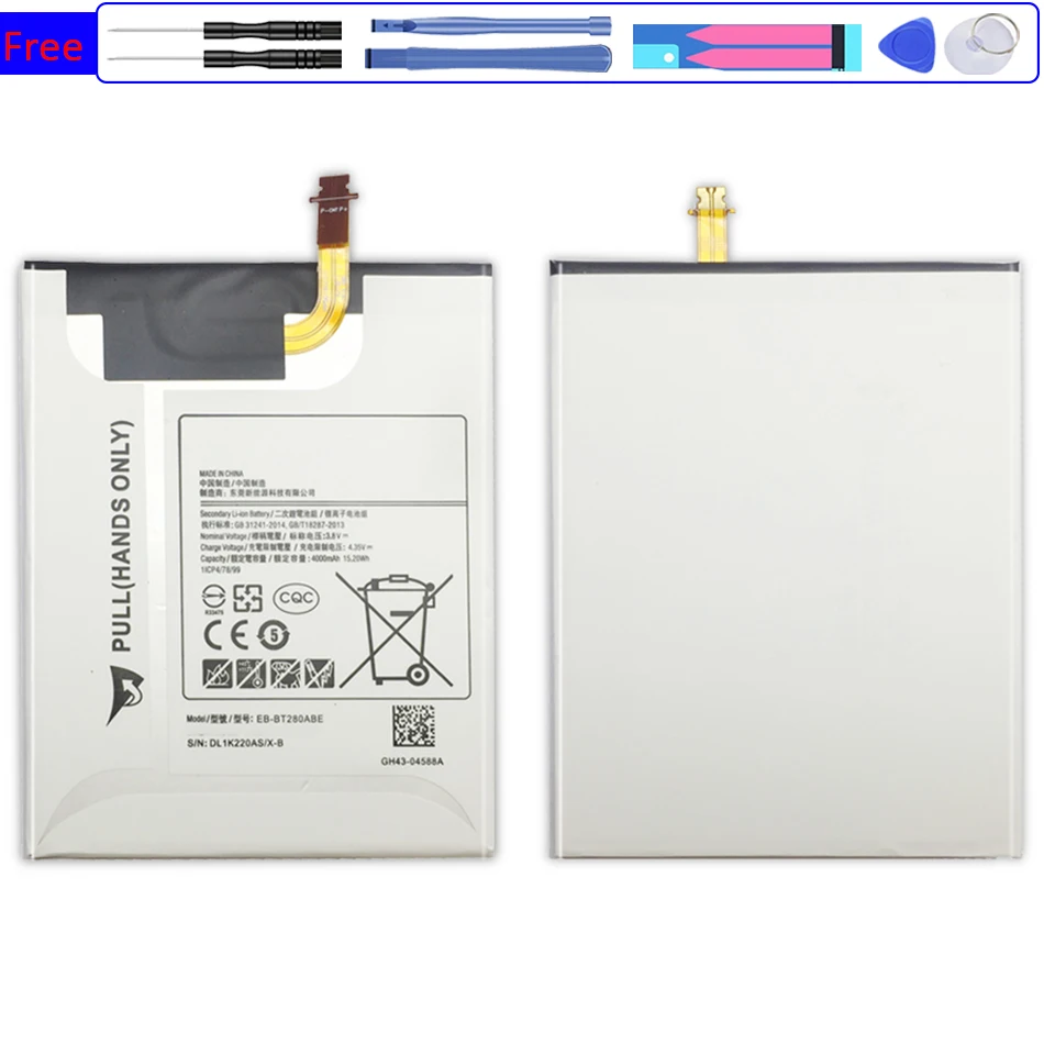 

EB-BT280ABE 4000mAh Battery For Samsung Galaxy Tab A 7.0 SM-T280 T280 T285 SM-T280 Tablet EBBT280ABE Replacement Batteria Backup