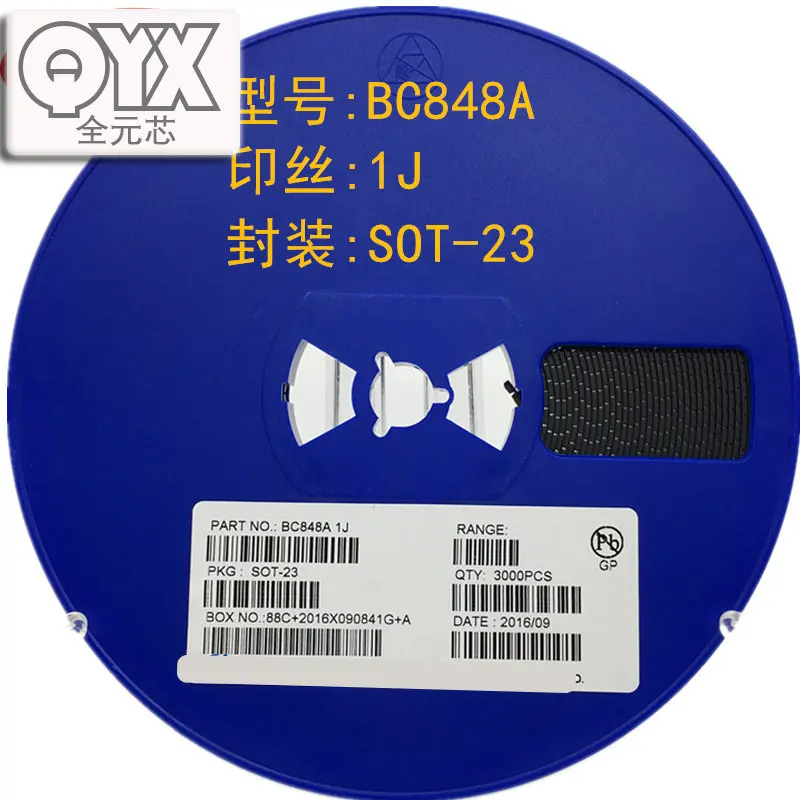 

1000PCS/LOT SILKSCREEN BC848A 1J SOT-23 NPN signal transistor SMD triode