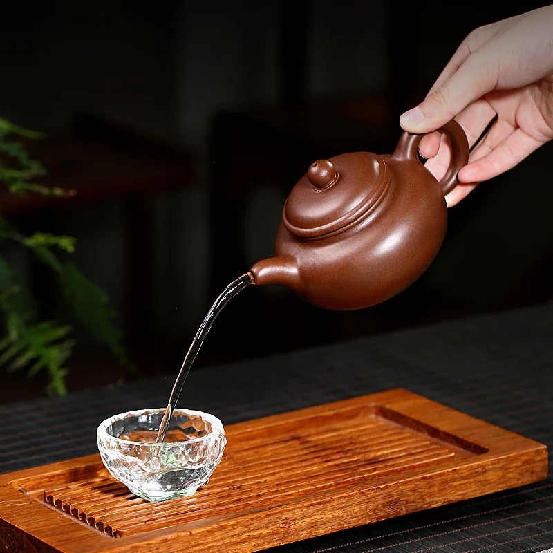 Yixing Фиолетовый Глиняный чайный горшок архаизированный маленький средний набор