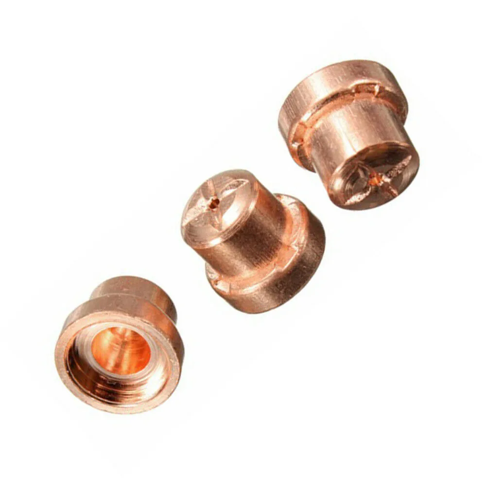 

11.4x10x8mm Air Plasma 28.3x7.4mm Copper + Plastic Cutter Consumables For PT-31 LG-40 CUT-50 Kit Torch Tip Welding