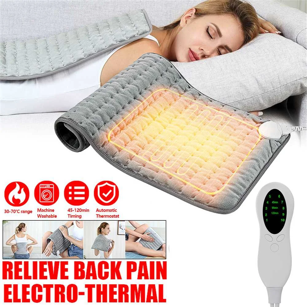

Large Electric Heating Pad Digital Controller Warmer 10 Temperature Heated Mat Thermal Blanket For Shoulder Neck Back Wrap