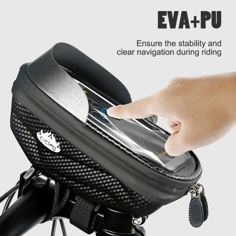 

Neutral Hard Shell Bicycle Bag Waterproof Cycling Bag 1L Front Tube Cell Phone Saddle Bag Phone Holder Case Bike Accessories