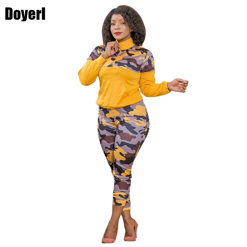 

Camo Tracksuit Women Sportwear Jogging Femme Fashion Women Clothing Two Piece Set Top And Pants Sweat Suits Women 2 Piece Set