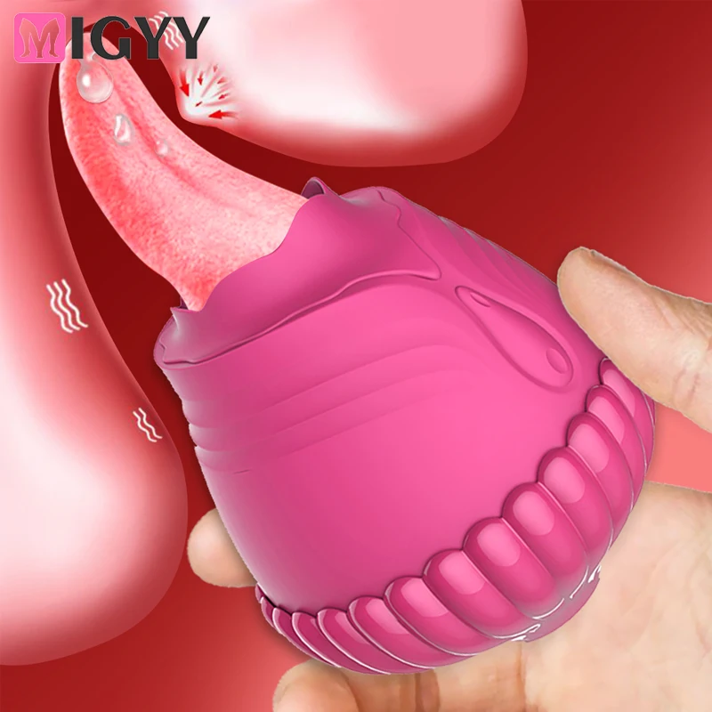 

Rose Sucking Tongue Licking Vibrators Clit Nipple Sucker for Women Clitoris Stimulator Oral Pussy Licking Sex Toys Sex Product