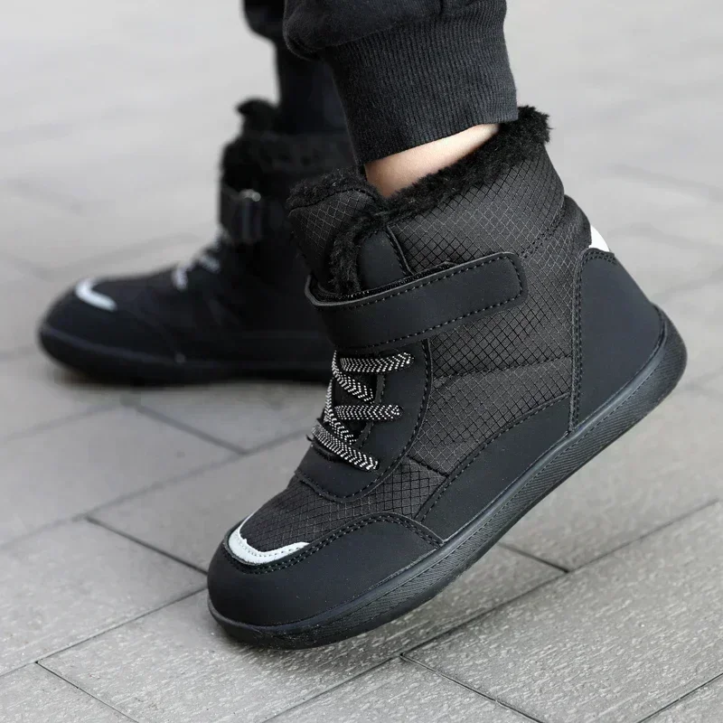 Детские зимние босиком маленькие/большие/детские кроссовки с широким носком