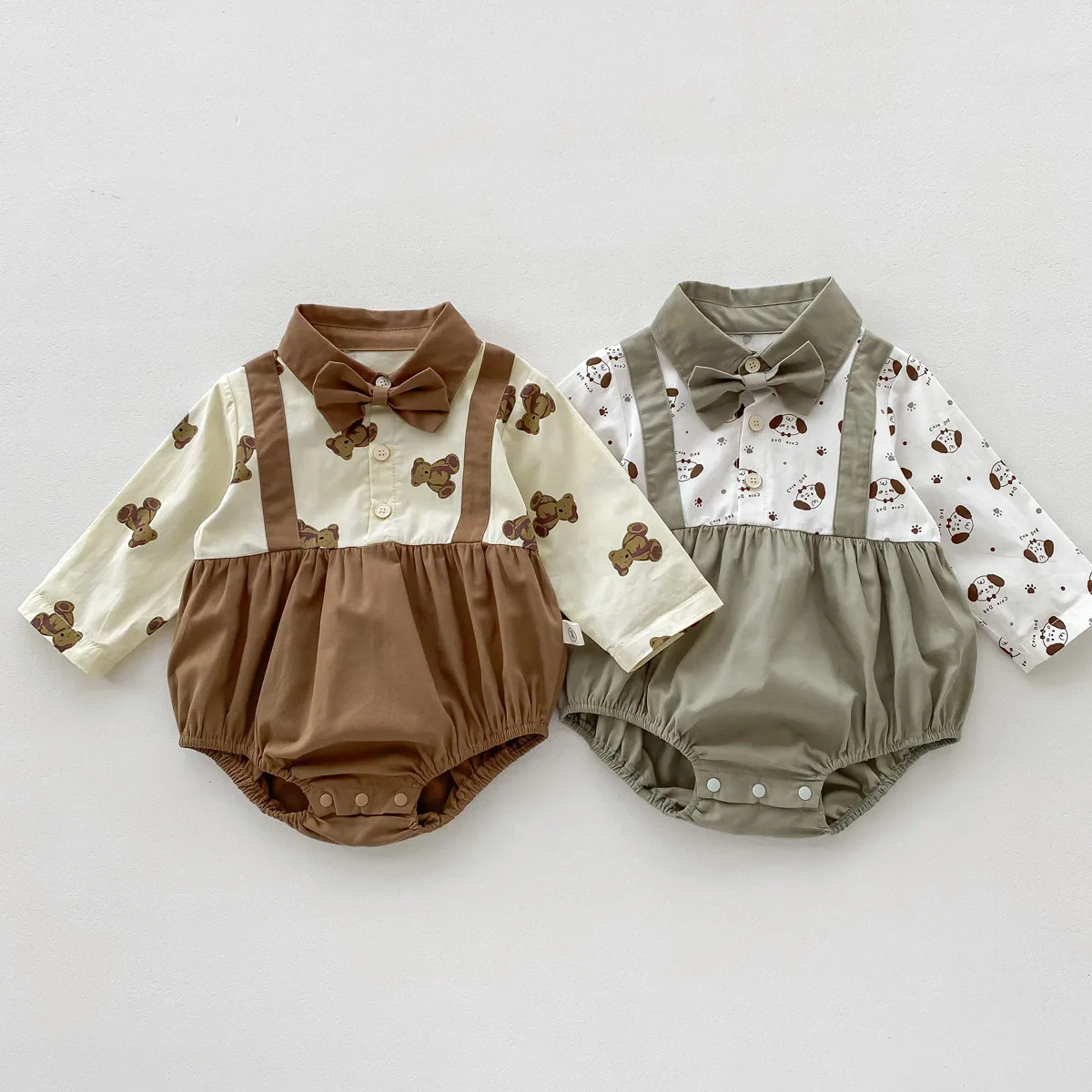 

Осенняя одежда для малышей; Повседневный боди с длинными рукавами и принтом из мультфильма для новорожденных мальчиков и девочек; Модный хлопковый комбинированный комбинезон с бабочками