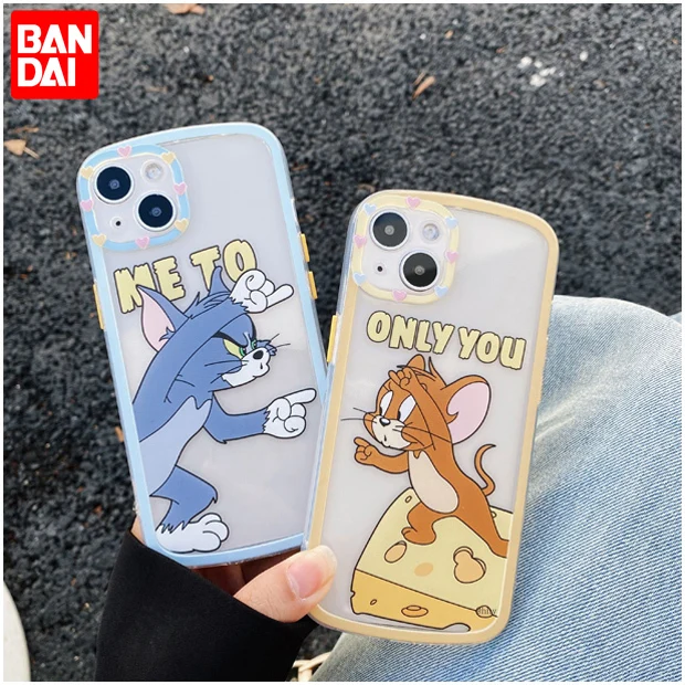 

Bandai Tom and Jerry Couple Angel Eyes Clear Silicon Case For iPhone XR Xs Max 8Plus 11 12 13Mini 13 Pro Max Cover