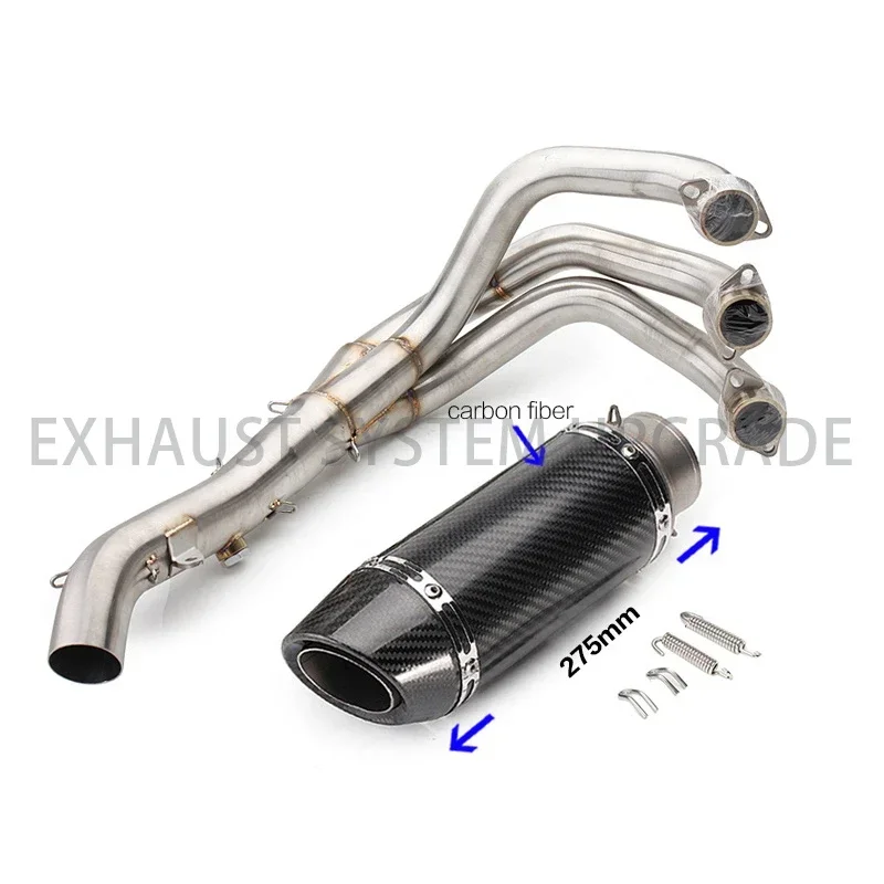 Для Yamaha Mt09 2017 надеваемая выхлопная труба мотоцикла Motos Escape модифицированный MT09