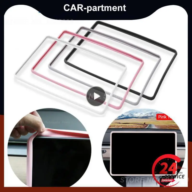 

Durable Screen Shell Protected For Tesla Model3 Y Silicone Protective Sleeve Simple Installation Screen Frame Protector