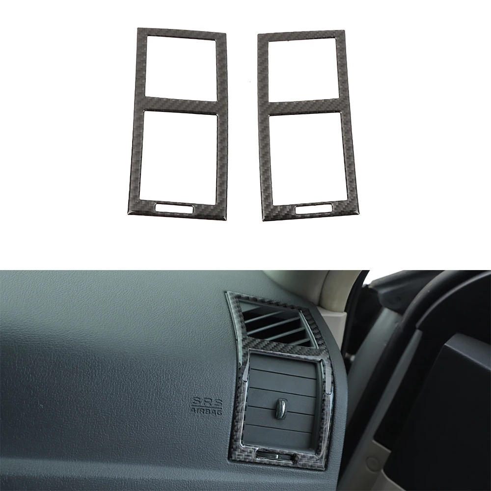 

Genuine Carbon Fiber Car Dashboard Side Air Vent Frame Sticker Trim For Chrysler 300C 2004-2009 Left Hand Drive