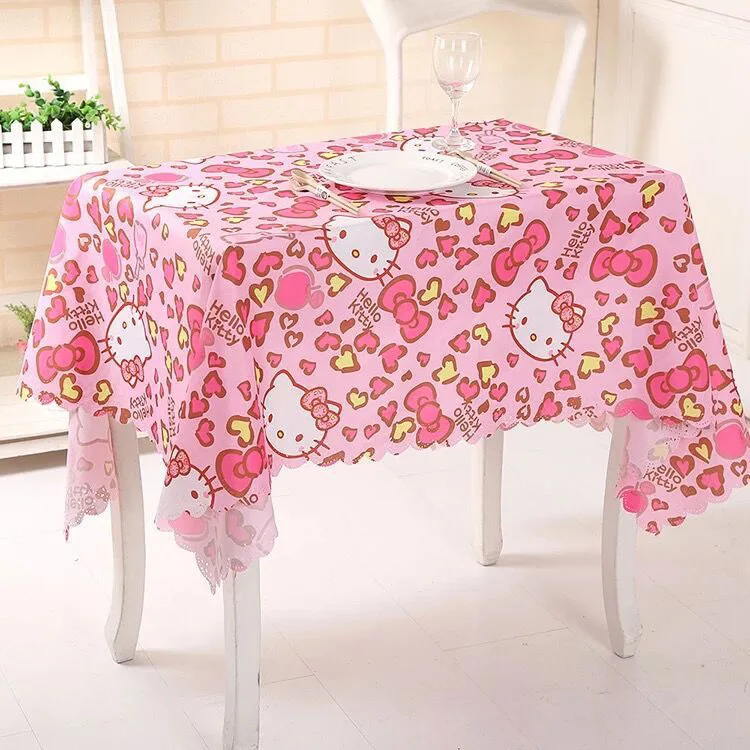 

Sanrio Girl Cute Cartoon Tablecloth Hello Kitty My Melody Cinnamoroll Kawaii Children's Party Tablecloth Home Tablecloth Girls