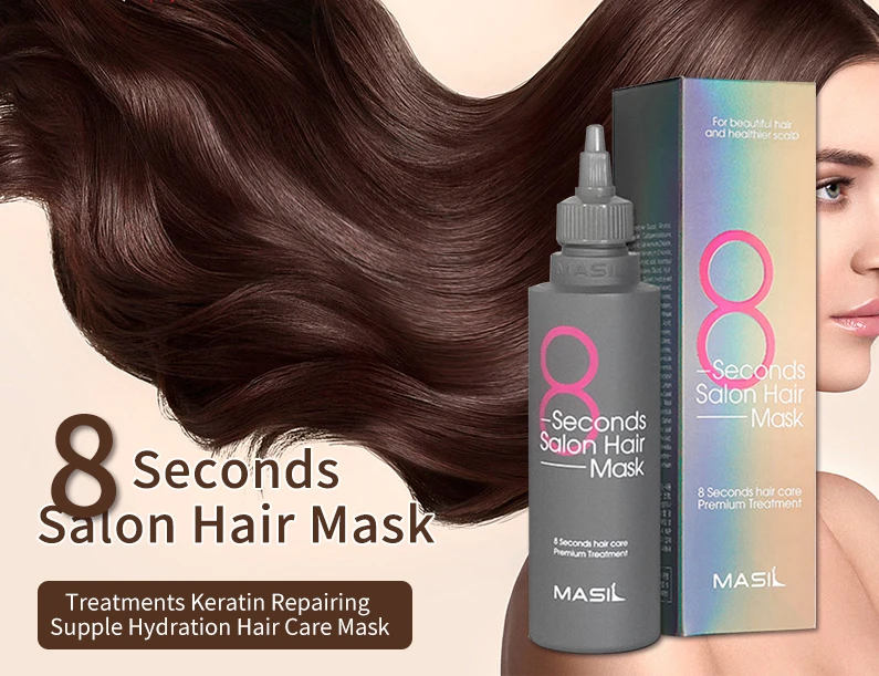 

Korean 8 Seconds Salon Hair Mask Masil Hair Restoration Premium Treatments Keratin Repairing Supple Hydration Hair Care Mask