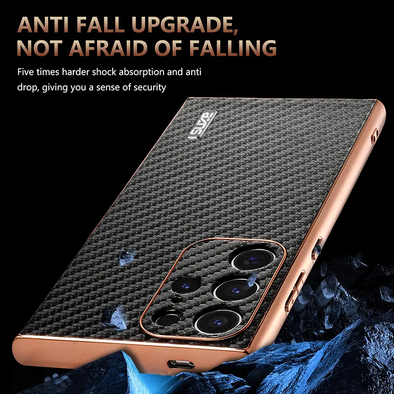 Фото Роскошный чехол для Samsung Galaxy S25 Ultra 5G из углеродного волокна, гибридная задняя панель для Samsung S25 Plus, чехол S25 S 25, чехол №3