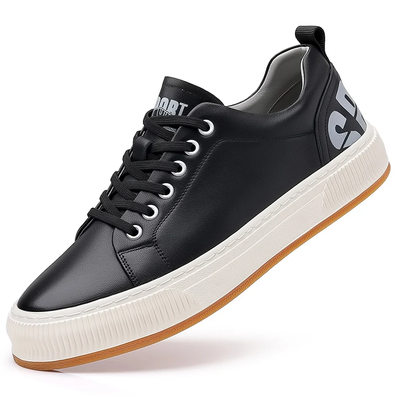 

New Men Casual Shoes Classic Leather Non-Slip Sneakers Men's Lightweight Outdoor Shoes Korean version trendy shoe