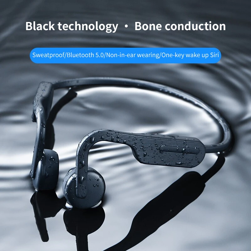 

X14 Bone Conduction Headset Bluetooth Wireless IPX6 Sports Waterproof Ear-Hook Type-c Earphones for Huawei Iphone Xiaomi