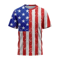 american flag striped t shirt mens casual crew neck loose sports shirt oversized top fitness running 6xl