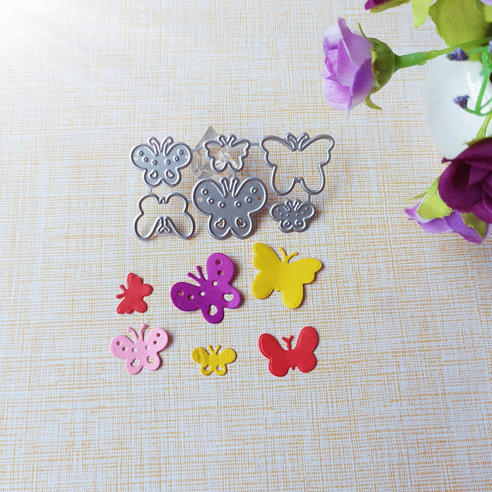 

Новые и изысканные 6 маленьких бабочек режущие штампы для фотоальбомов