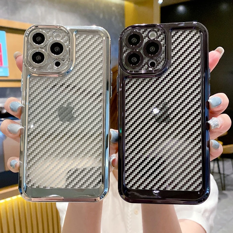 

Luxury Plating Protection Phone Case For iphone 13 12 11 Pro XS Max XR X 8 7 SE 2 3 2020 Shockproof Silicone Soft TPU Back Cover