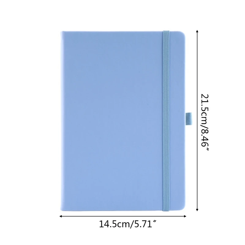Блокнот формата A5 в твердой обложке кожаный однотонный дорожный журнал с широкой