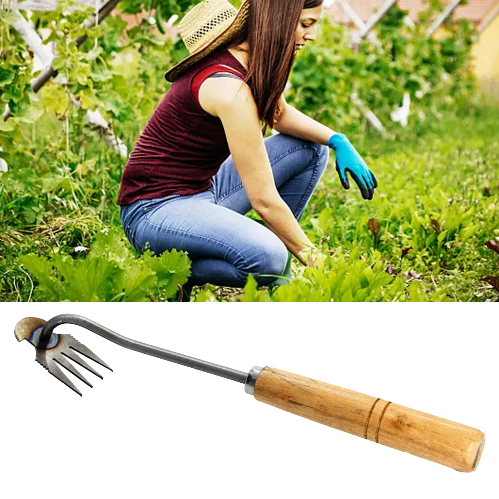 

Garden Weeders Grass Rooting Loose Soil Hand Weeding Removal Puller Long Handle Tools Garden Multifunctional Weeder