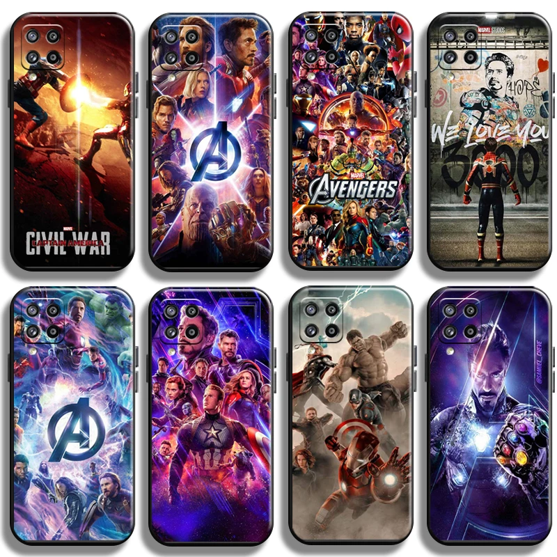 

Cover Marvel Avengers For Samsung Galaxy A21 A21S Phone Case Carcasa Back Full Protection Soft Liquid Silicon Cases Coque Black