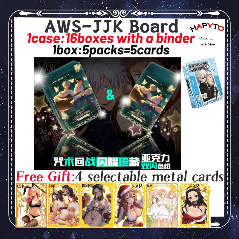 2024 новейшие доски AWS Jujutsu Kaisen JJK Booster Box Gojo Satoru Nanami Sukuna хобби рождественский подарок