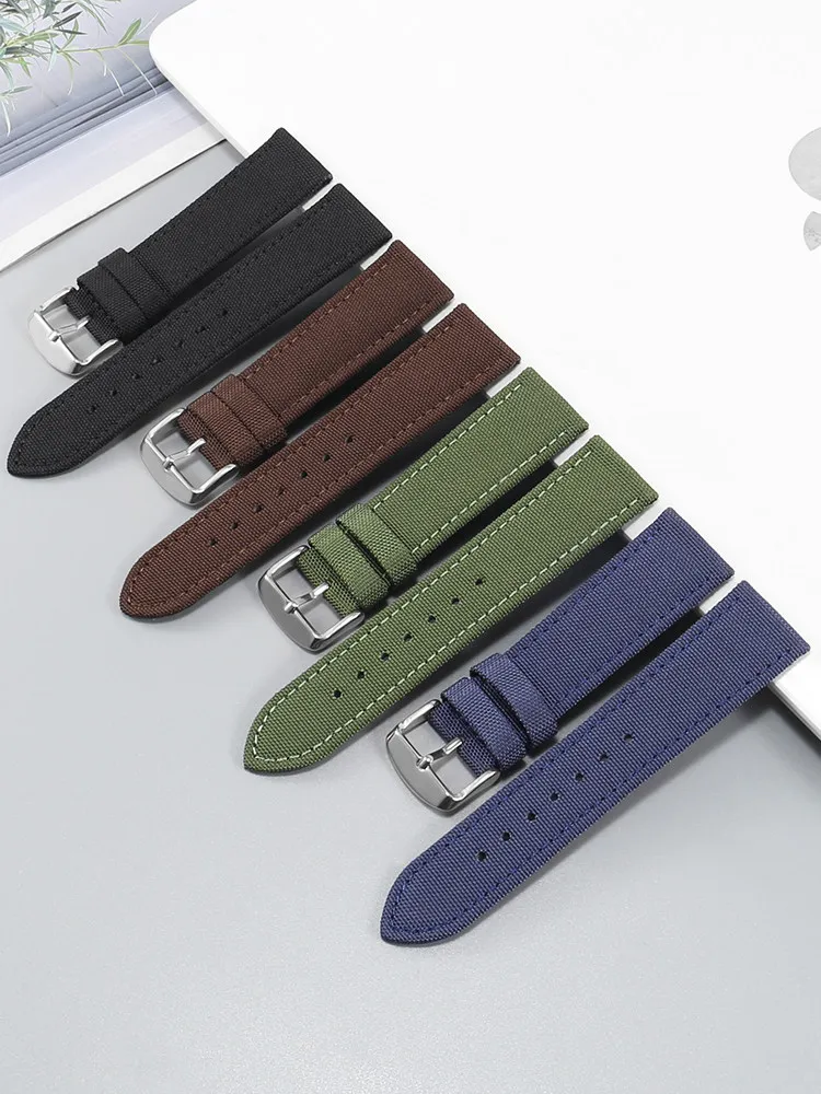 Фото Подходит для Tissot 1853, Suchi, Casio, IWC, Omega, Mido, новые нейлоновые часы из ткани для мужчин и женщин. №1