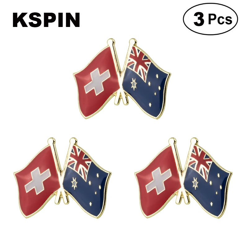 

Switzerland & Australia Lapel Pin Brooches Pins Flag badge Brooch Badges