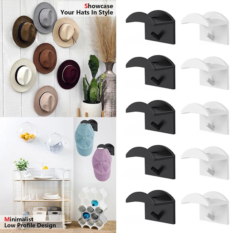 

Baseball Cap Rack Hat Holder Rack Organizer Storage Modern Baseball Caps Hangers Rack Hanging Organizer for Door Wall 5/1pc