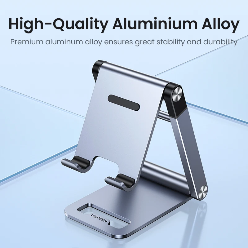 UGREEN Phone Stand Aluminum Cell Phone Adjustable Desk Phone Holder for iPhone 13 12 Pro Max Tablet Support Mount Holder Stand