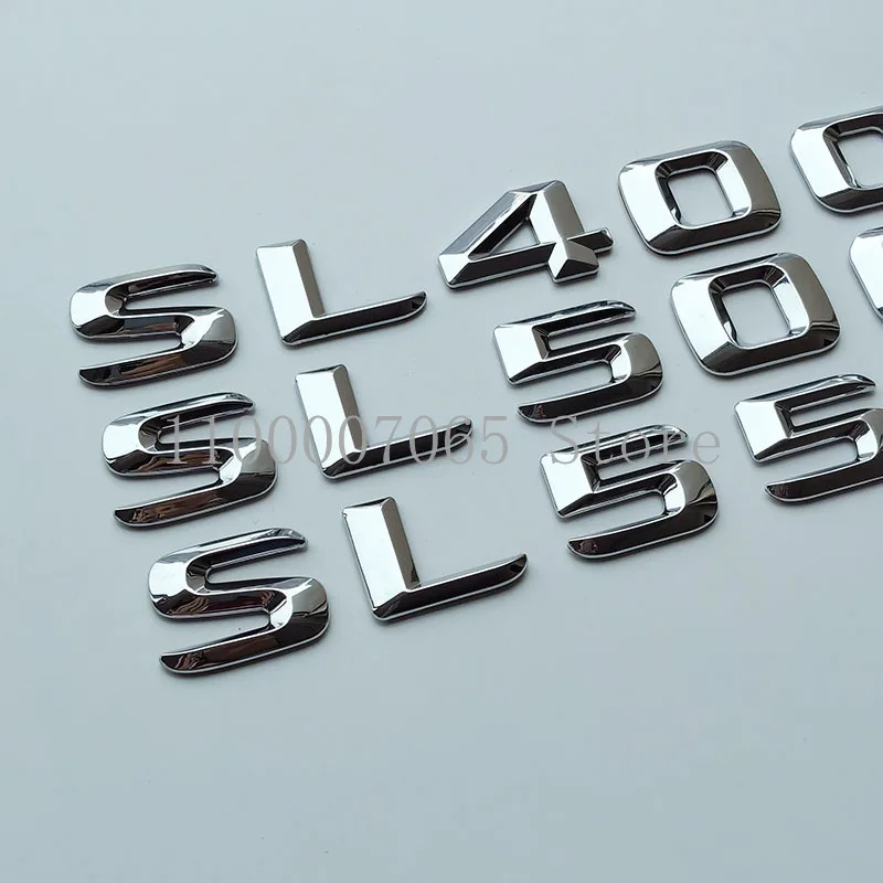 2015 острые хромированные буквы SL400 SL500 SL550 Верхняя фотография для Mercedes Benz R129 R230 R231