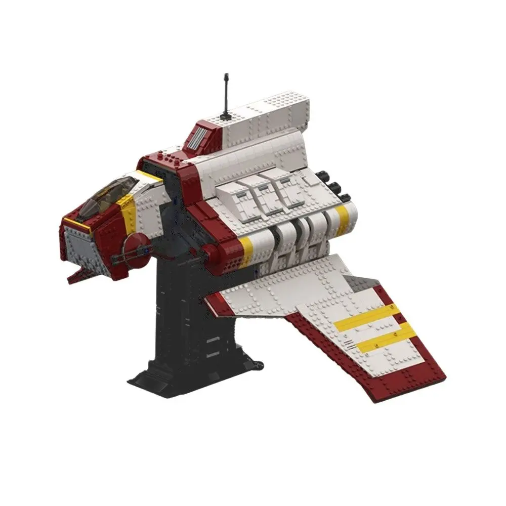 

MOC Республика Nu-class шаттл для атаки, клон войн, строительные блоки, детали для сборки, Детская модель, коллекционный подарок на день рождения