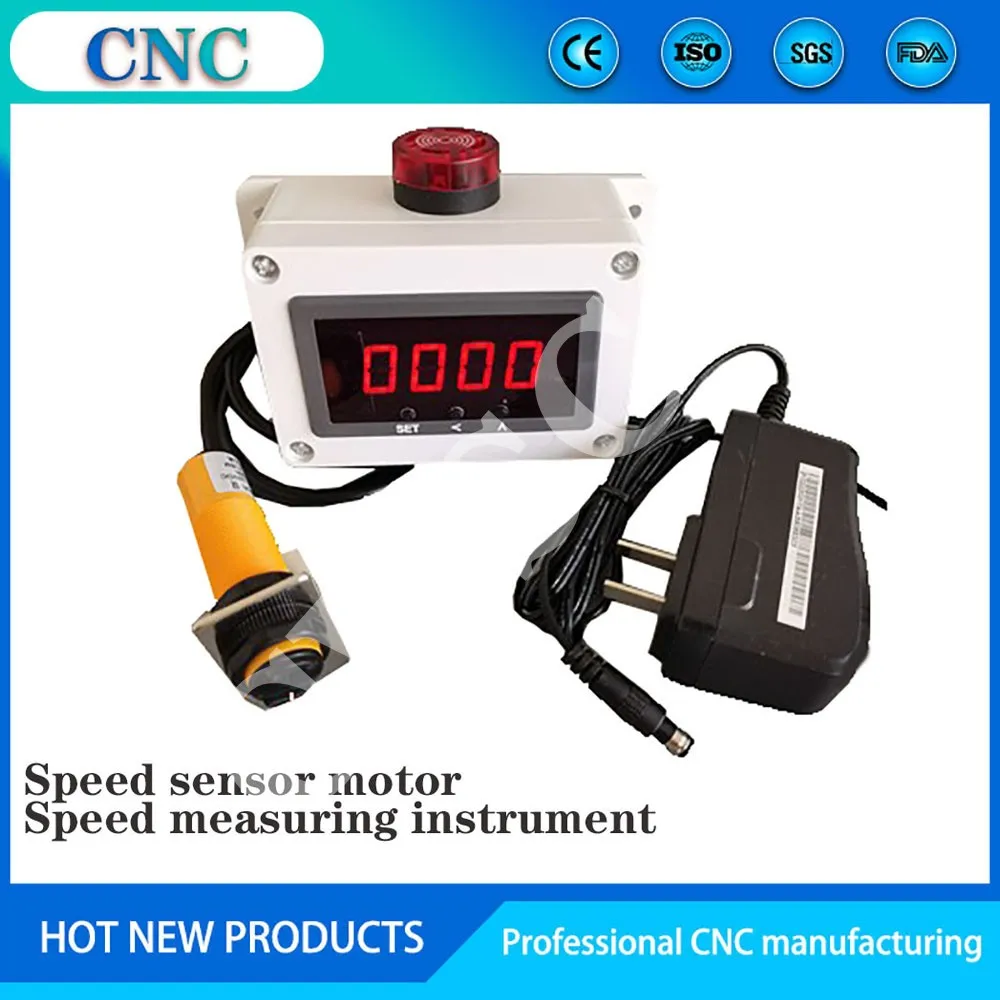 Sensor de Velocidade do Motor Instrumento de Medição de Velocidade Tacômetro de Velocidade Eletrônico Display Digital Salão Indução Baixa Velocidade Excessiva Ímã