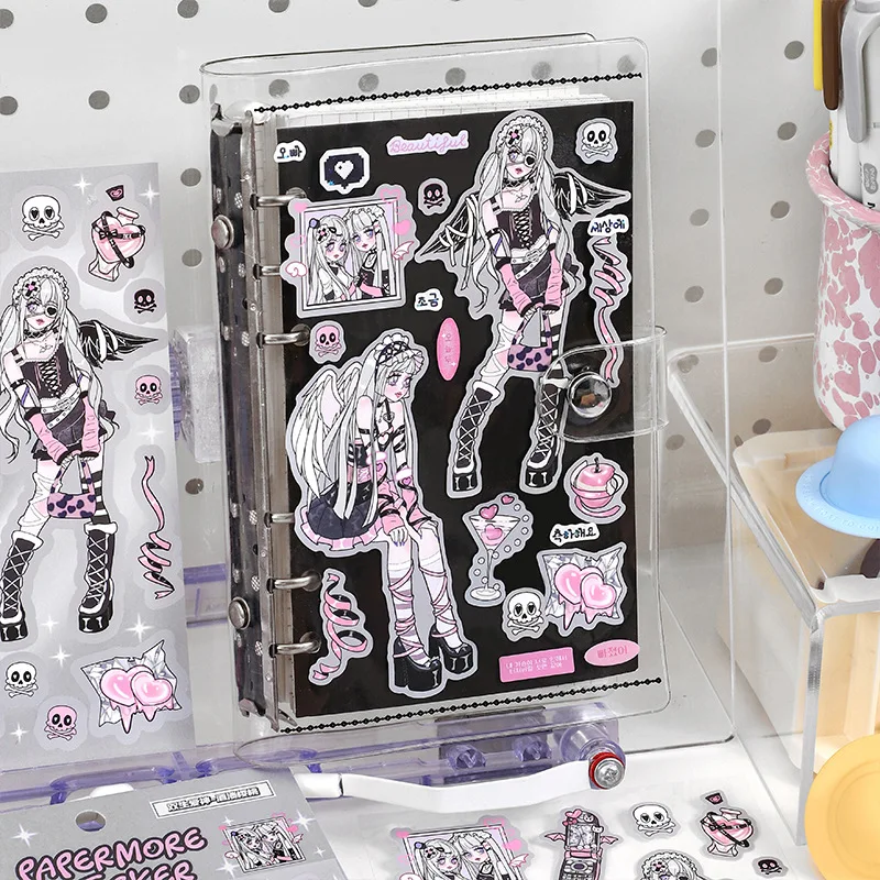 

1Pc Stickers Twin Love Cartoon Girl Decorative Seals for Diary Planner Journal Scrapbook School Supplies Kawaii Stationery