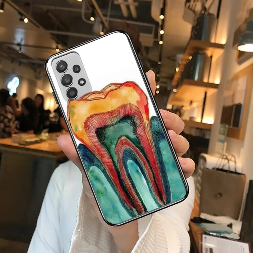 Чехол для телефона с рисунком зубьев дантиста корпус Samsung Galaxy A70 A50 A51 A71 A52 A40 A30 A31 A90