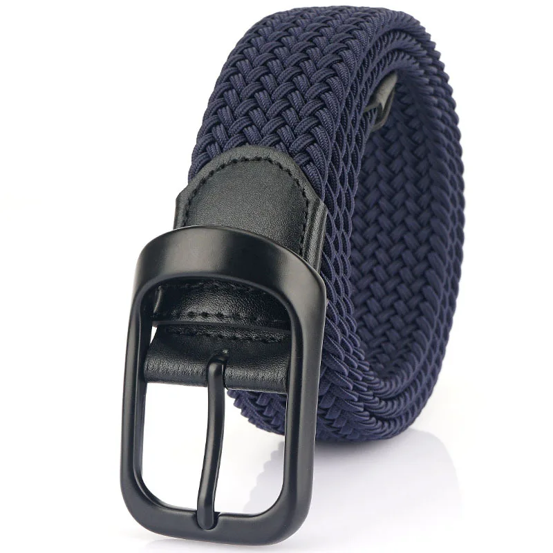 High Quality Elastic Woven Belt Work Clothes Denim Designer Waist Seal Breathable Nylon Needle Buckle Belt 105cm Wear-Resistant
