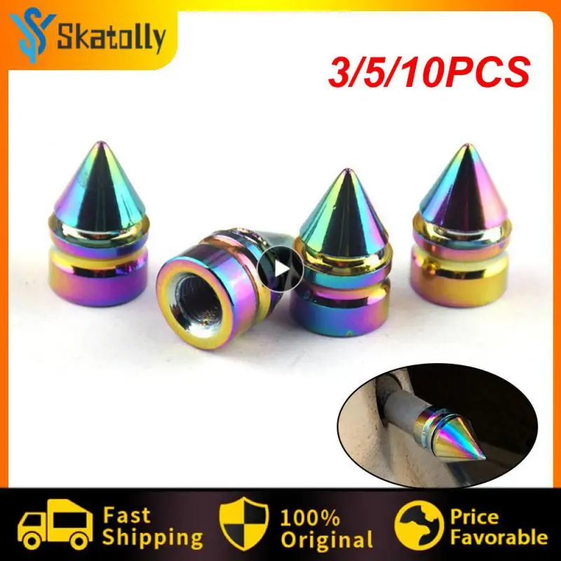 

3/5/10PCS Aluminum Alloy Stem Covers Universal Multicolor Car Moto Bike Tire Wheel Valve Cap Dustproof Waterproof Car Styling